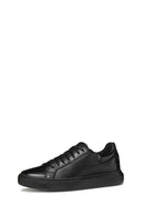 Geox Erkek Siyah Deıven Bağcıklı Deri Casual Sneaker | Derimod