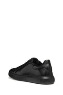 Geox Erkek Siyah Deıven Bağcıklı Deri Casual Sneaker | Derimod