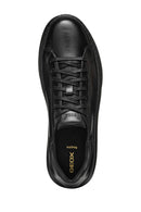 Geox Erkek Siyah Deıven Bağcıklı Deri Casual Sneaker | Derimod