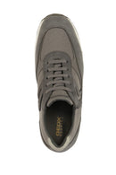 Geox Men's Gray Happy Lace-up Suede Leather Sneaker | Derimod