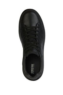 Geox Erkek Siyah Spherica Bağcıklı Deri Casual Sneaker | Derimod
