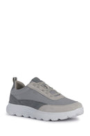 Geox Erkek Gri Spherica Bağcıklı Kumaş Sneaker | Derimod