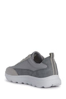 Geox Erkek Gri Spherica Bağcıklı Kumaş Sneaker | Derimod