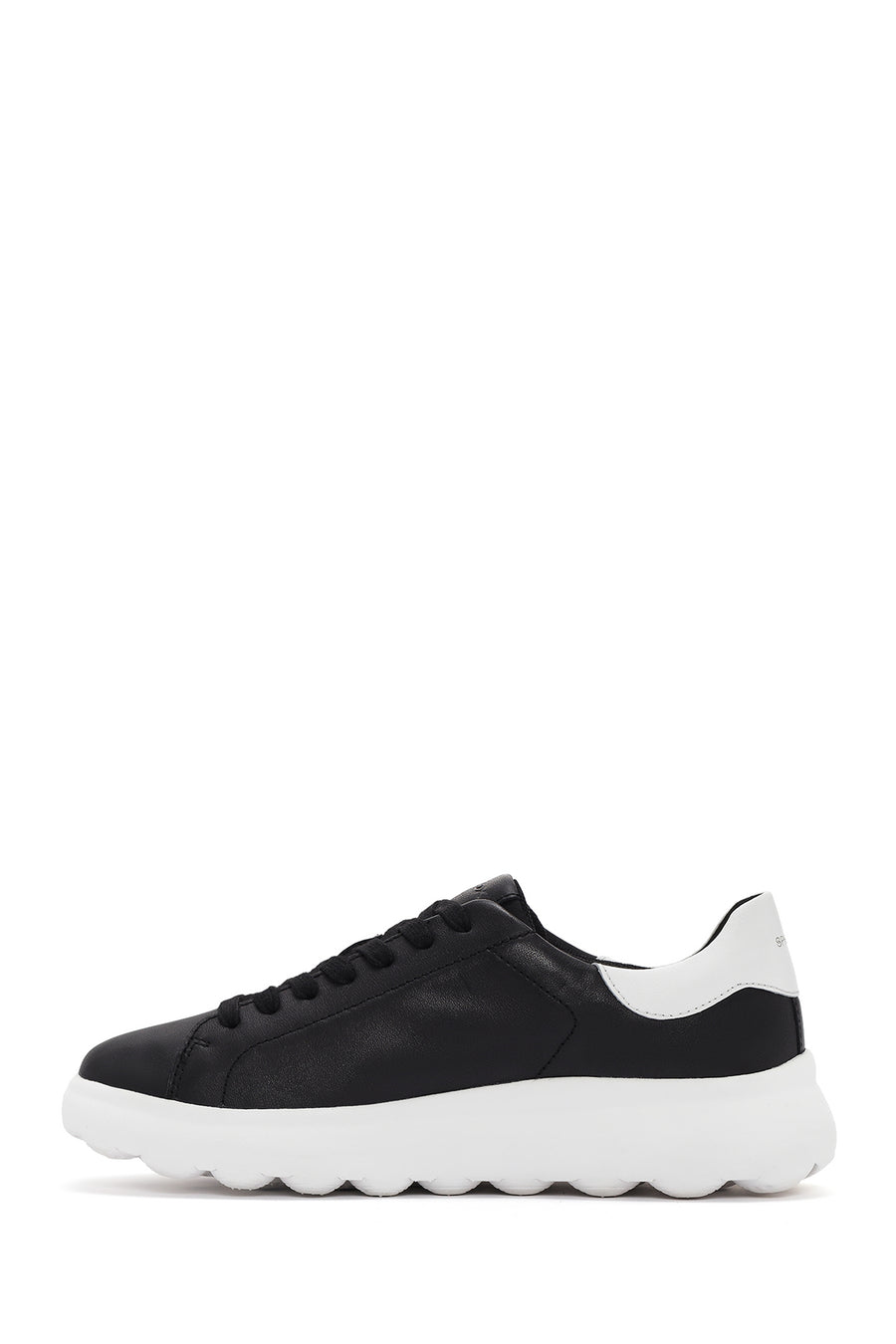 Geox Men's Black Spherica Lace-up Leather Sneaker