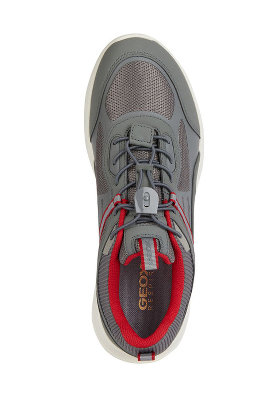 Geox Erkek Gri Sanzio Bağcıklı Deri Sneaker
