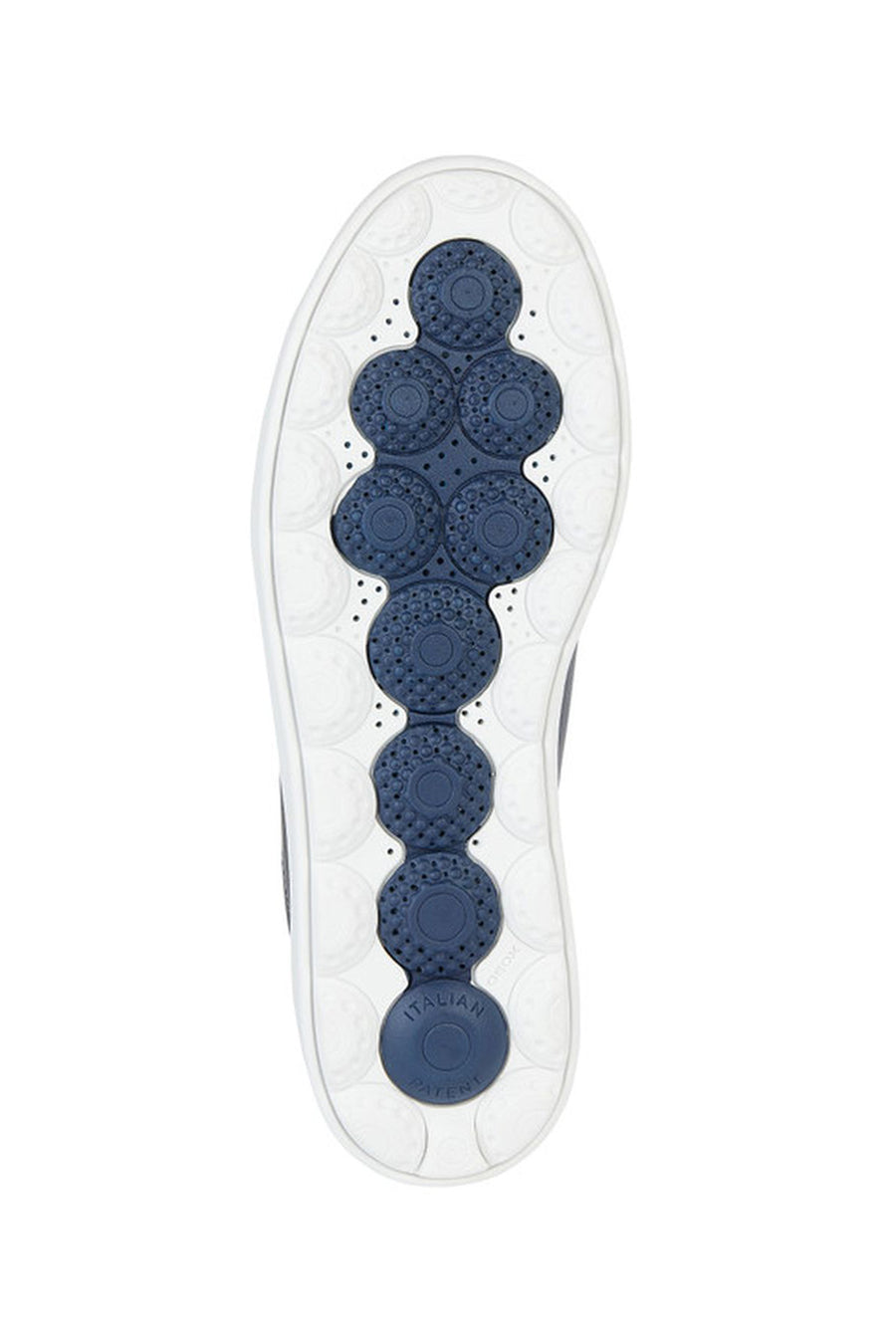 Geox Men's Navy Blue Spherica Ecub-1 Lace-up Leather Sneaker