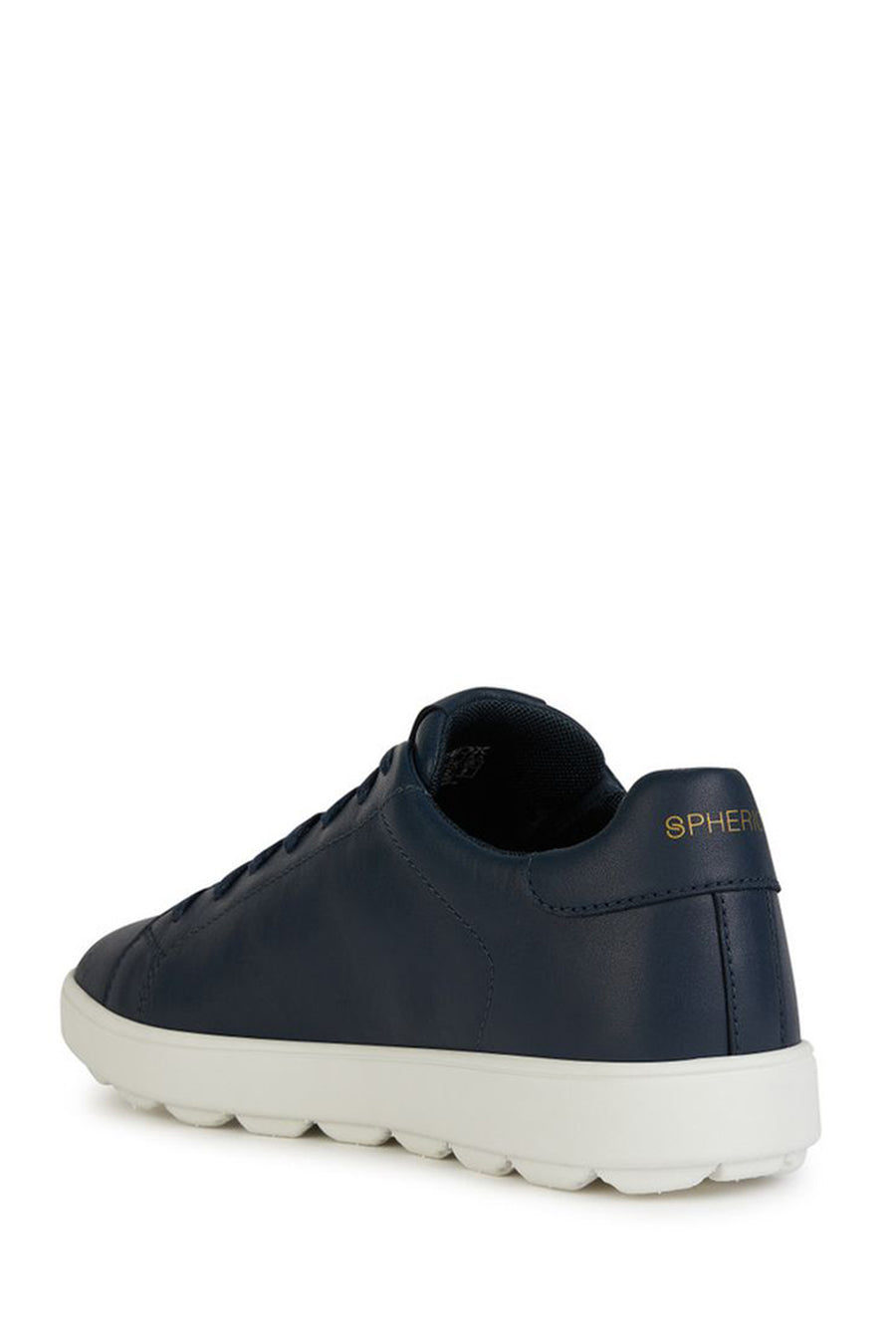 Geox Erkek Lacivert Spherica Ecub-1 Bağcıklı Deri Sneaker