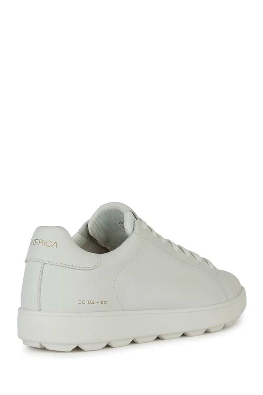 Geox Erkek Beyaz Spherica Ecub-1 Bağcıklı Deri Sneaker