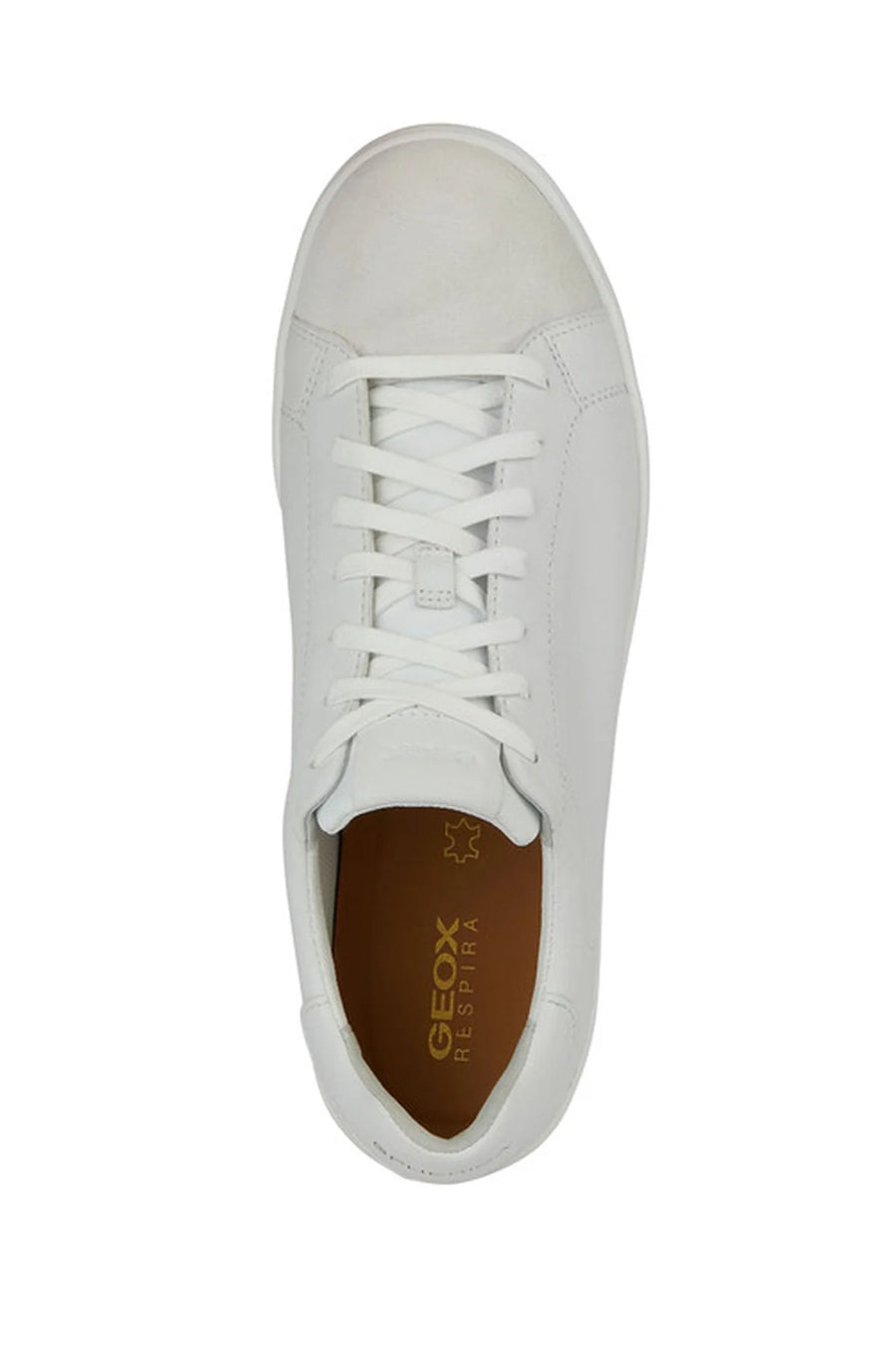 Geox Erkek Beyaz Spherica Ecub-1 Bağcıklı Deri Sneaker