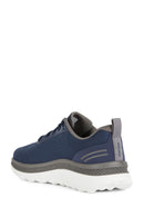 Geox Men's Navy Blue Spherica Active Lace Up Fabric Sneaker | Derimod