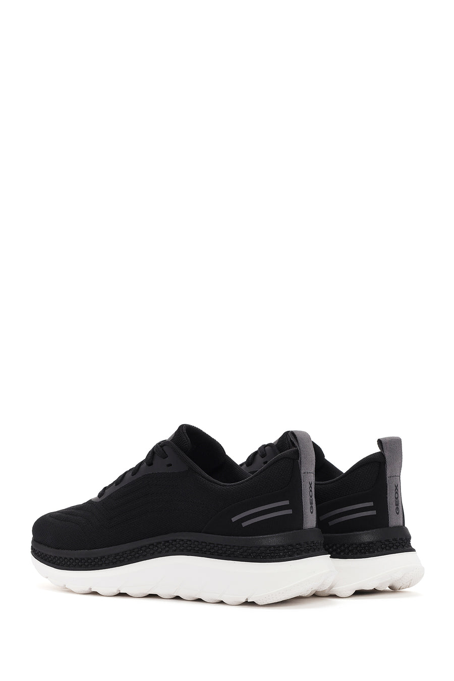 Geox Men's Black Spherica Active X Lace-Up Fabric Sneaker