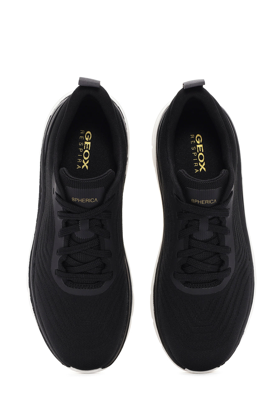 Geox Men's Black Spherica Active X Lace-Up Fabric Sneaker