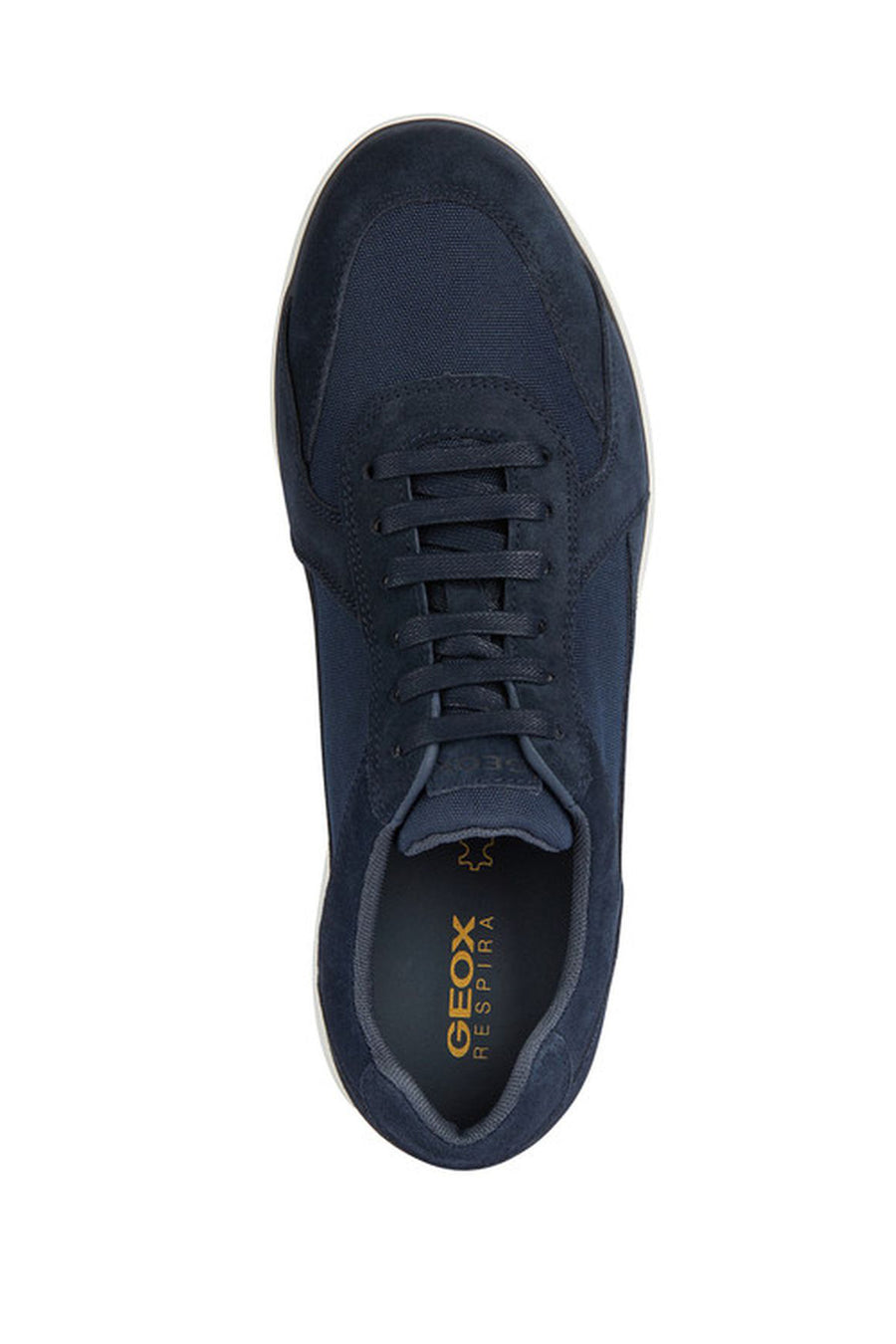 Geox Men's Navy Blue Spherica Ec12 Lace-up Suede Leather Casual Sneaker