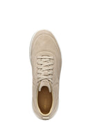 Geox Erkek Bej U Xtors A - Suede Bağcıklı Süet Deri Sneaker | Derimod