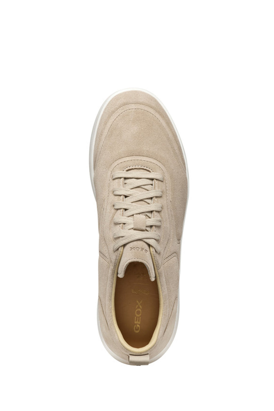 Geox Erkek Bej U Xtors A - Suede Bağcıklı Süet Deri Sneaker