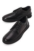 Erkek Siyah Bağcıklı Deri Sneaker | Derimod