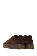 Male Brown Lace-Up Thick-Soled Suede Leather Sneaker | Derimod