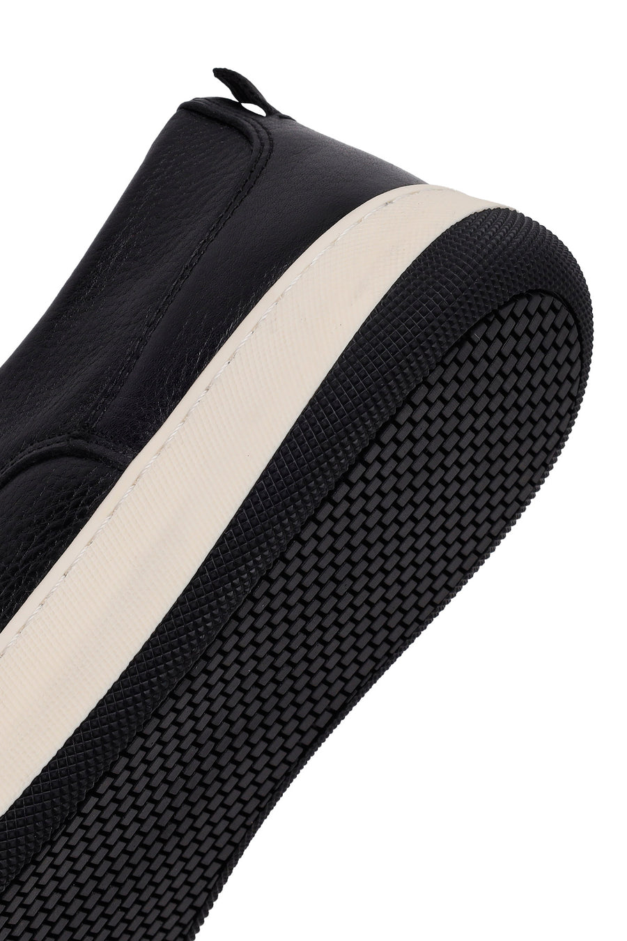 Male Black Lace-Up Thick-Soled Leather Casual Shoes