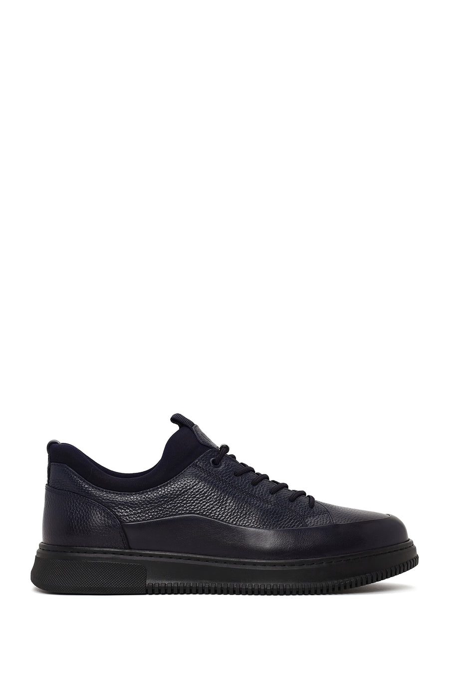 Erkek Lacivert Bağcıklı Deri Sneaker WM720006DF | Derimod