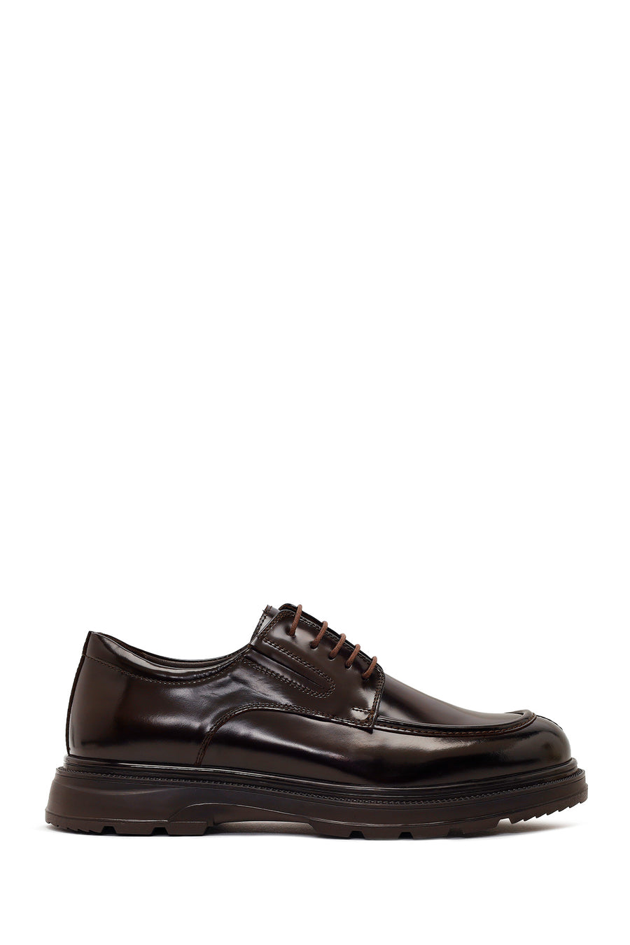 Derimod Fly Male Brown Lace-Up Thick-Soled Leather Casual Shoes WM720018DA | Derimod