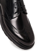Derimod Fly Male Black Lace-Up Thick-Soled Leather Casual Shoes | Derimod