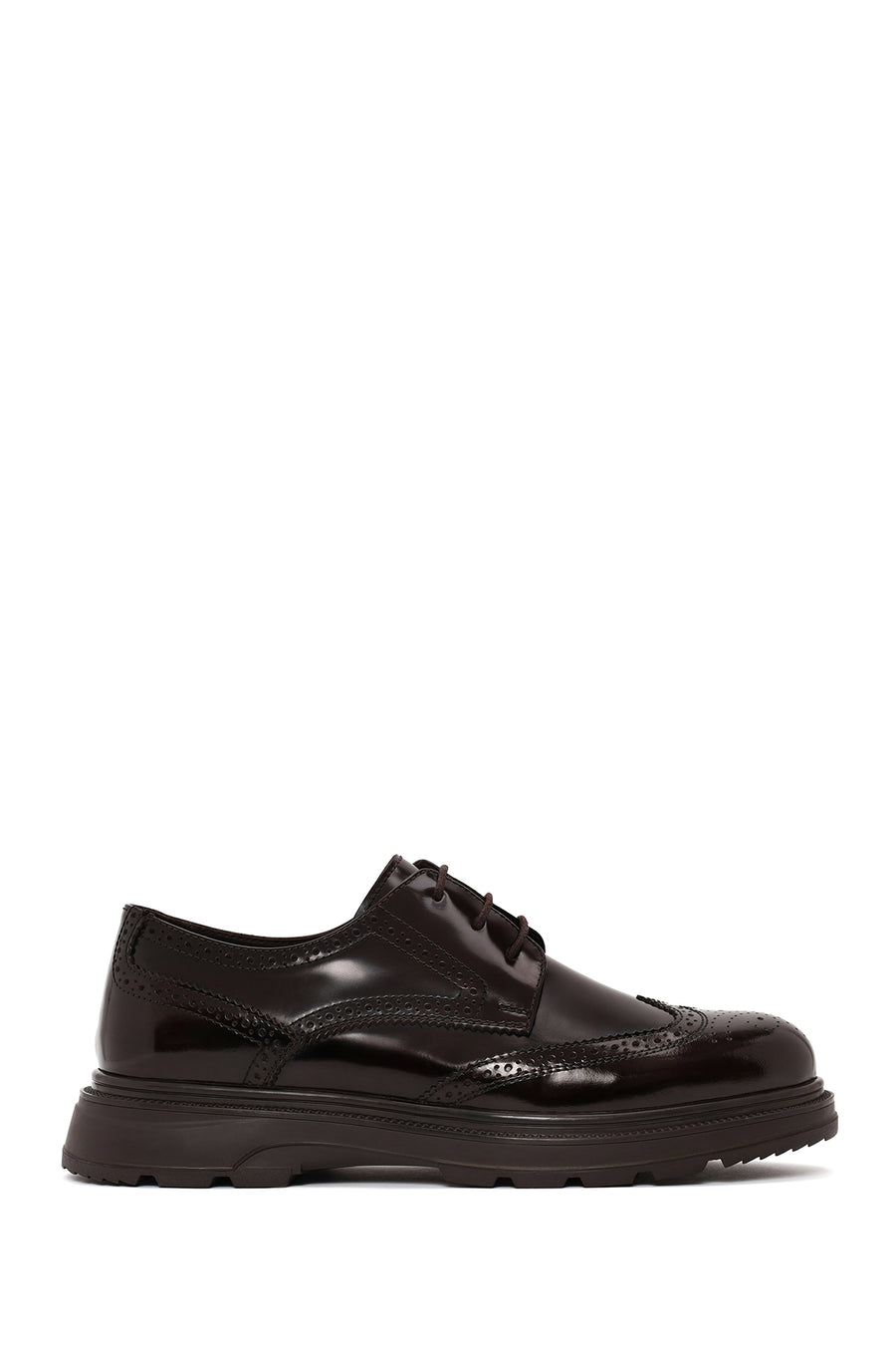 Derimod Fly Male Brown Lace-Up Thick-Soled Leather Casual Shoes WM720020DA | Derimod