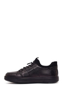 Derimod Fly Erkek Siyah Bağcıklı Deri Casual Sneaker | Derimod