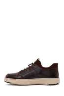Derimod Fly Erkek Kahverengi Bağcıklı Deri Casual Sneaker | Derimod