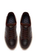 Derimod Fly Erkek Kahverengi Bağcıklı Deri Casual Sneaker | Derimod