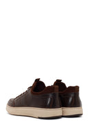 Derimod Fly Erkek Kahverengi Bağcıklı Deri Casual Sneaker | Derimod