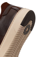 Derimod Fly Erkek Kahverengi Bağcıklı Deri Casual Sneaker | Derimod