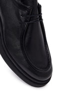 Male Black Lace-up Leather Casual Shoes | Derimod