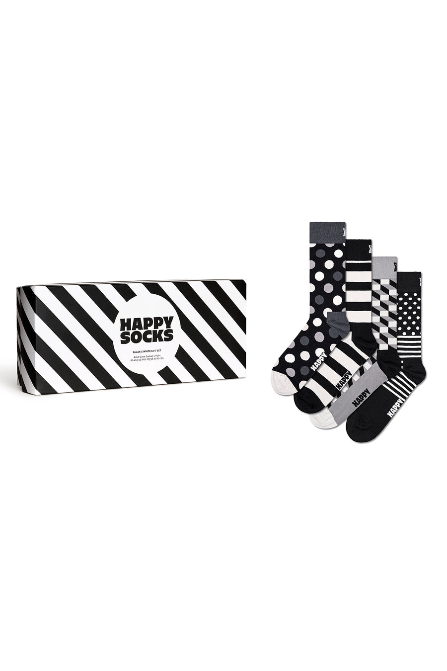 Happy Socks Kadın Siyah Klasik 4’lü Pamuklu Çorap Seti XCBW09-9150 | Derimod