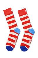 Happy Socks Male Multicolored Super Dad-Themed Pack of 3 Cotton Socks Set | Derimod