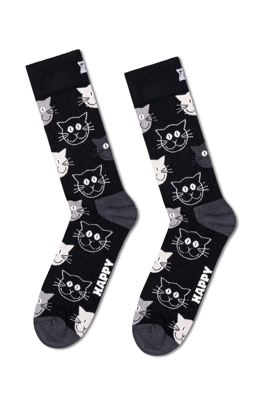 Happy Socks Kadın Çok Renkli Kedi Desenli Pamuklu 3’lü Çorap Seti