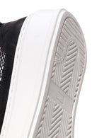 Woman Black Lace-Up Thick-Soled Leather Sneaker | Derimod