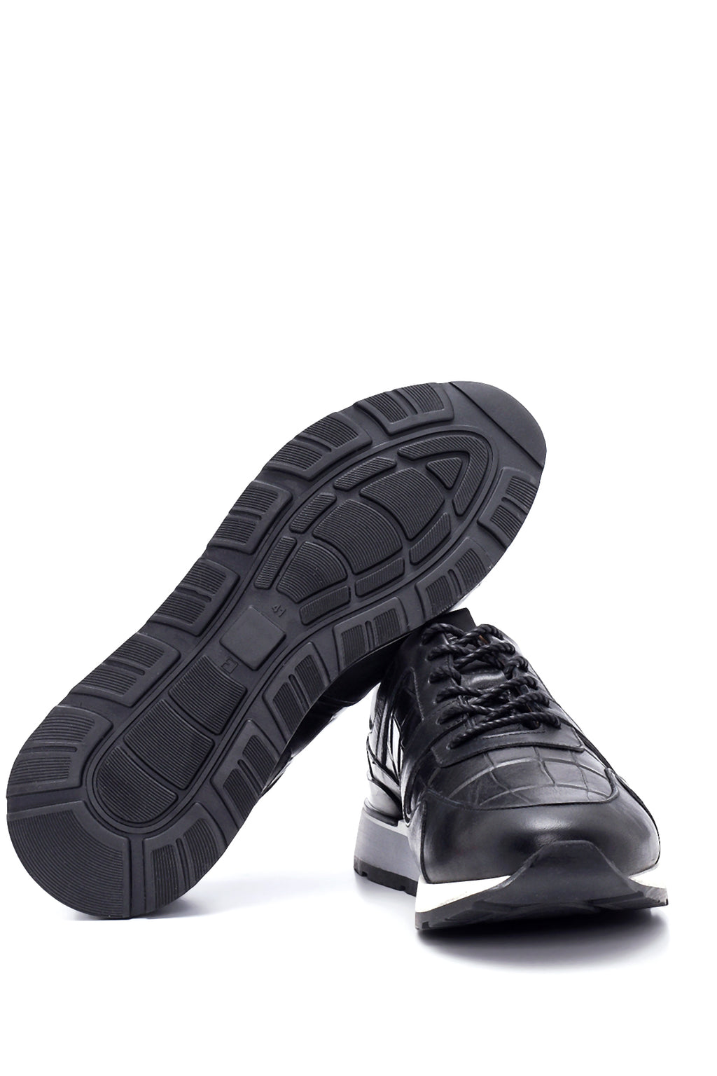 Erkek Deri Desenli Sneaker