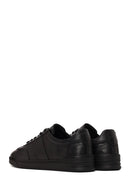Erkek Siyah Bağcıklı Deri Sneaker | Derimod
