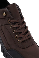 Male Brown Lace-up Nubuck Leather Boots | Derimod