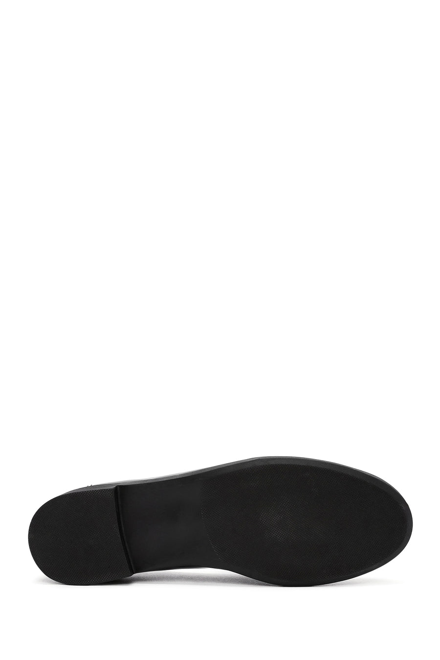 Kadın Siyah Toka Detaylı Deri Maskülen Loafer