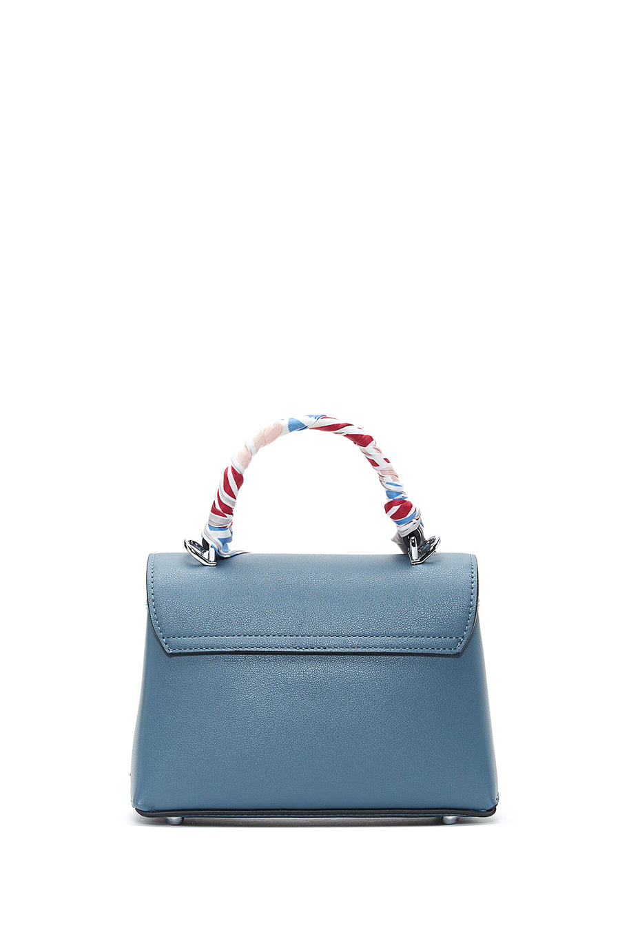 Women's Blue Scarf Detailed Handbag
