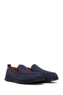 Erkek Lacivert Nubuk Deri Loafer | Derimod