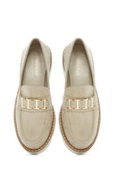 Kadın Taba Tokalı Süet Maskülen Loafer | Derimod