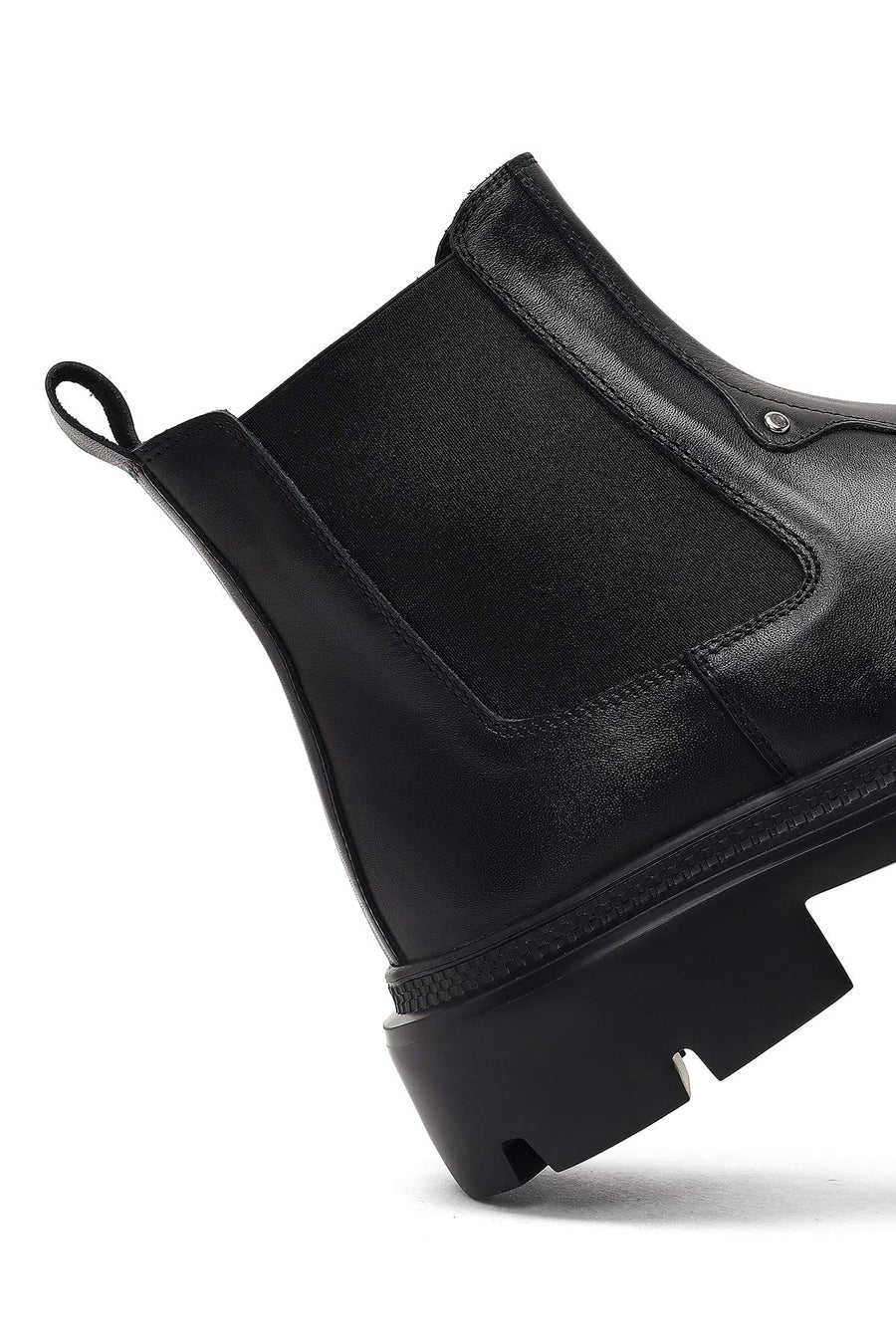 Men's Black Leather Chelsea Boot