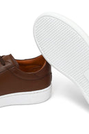 Erkek Taba Bağcıklı Kalın Tabanlı Deri Sneaker | Derimod