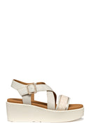 Geox Women Beige Damen D Xand 2.2s Thick Sole Leather Sandal | Derimod