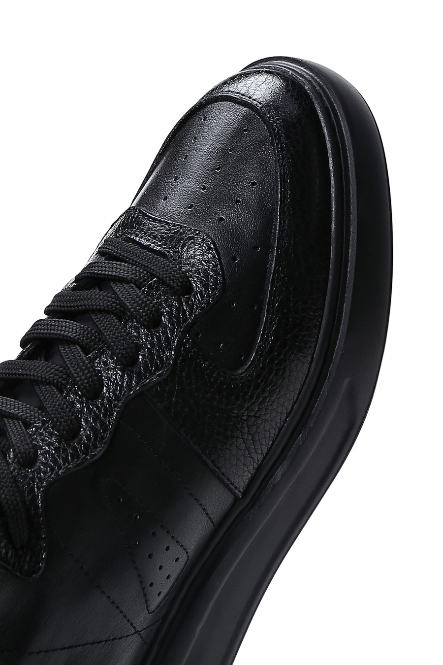 Erkek Siyah Deri Bilekli Sneaker