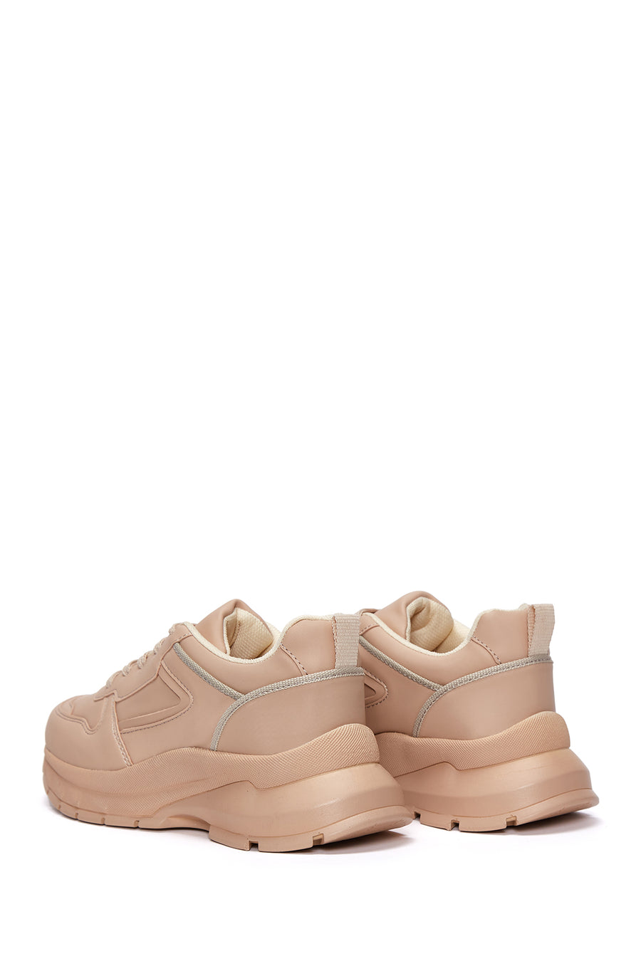 Kadın Krem Kalın Tabanlı Sneaker