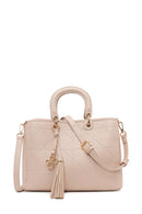 Woman Cream Long Strap Printed Shoulder Bag | Derimod