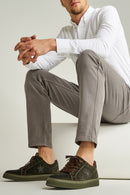 Star Patterned Men's Suede Shoes | Derimod